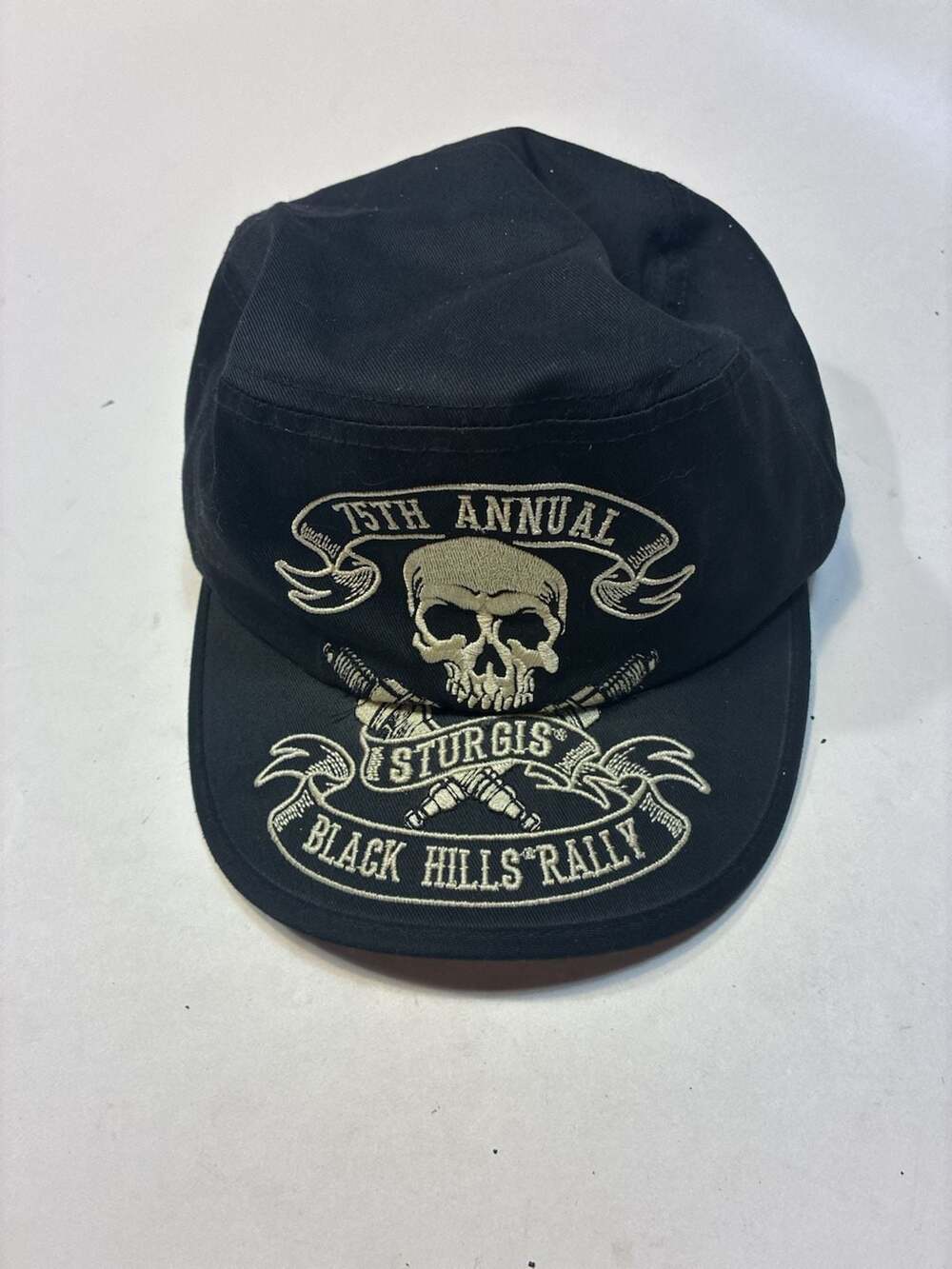 Lorimco 2015 75th Annual Sturgis Black Hills Rally Skull Biker Cap